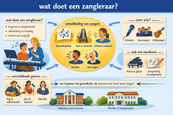 Alles over het beroep zangleraar Wat doet een zangleraar